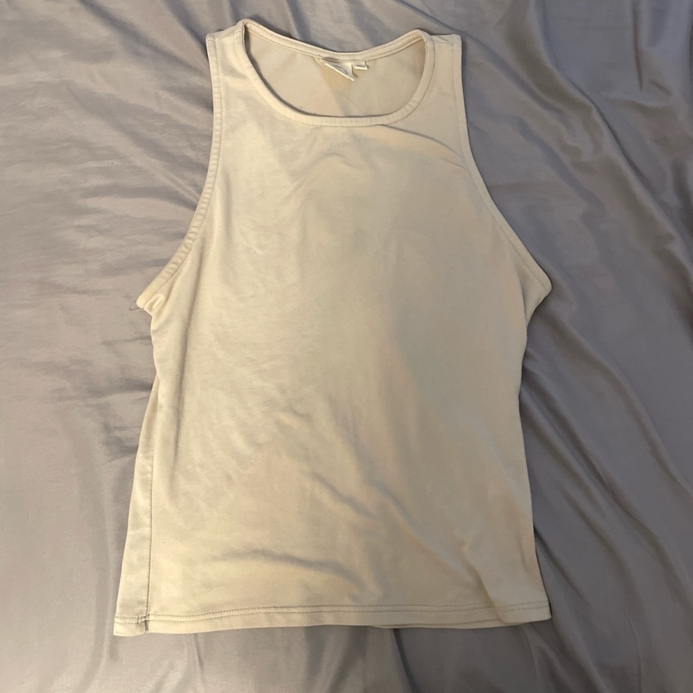 Women’s skin tight cut off tank top